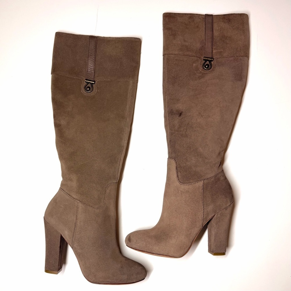 Joan & David Women’s Tall Dress Boots Sterla Suede Knee Length Size- 8 M